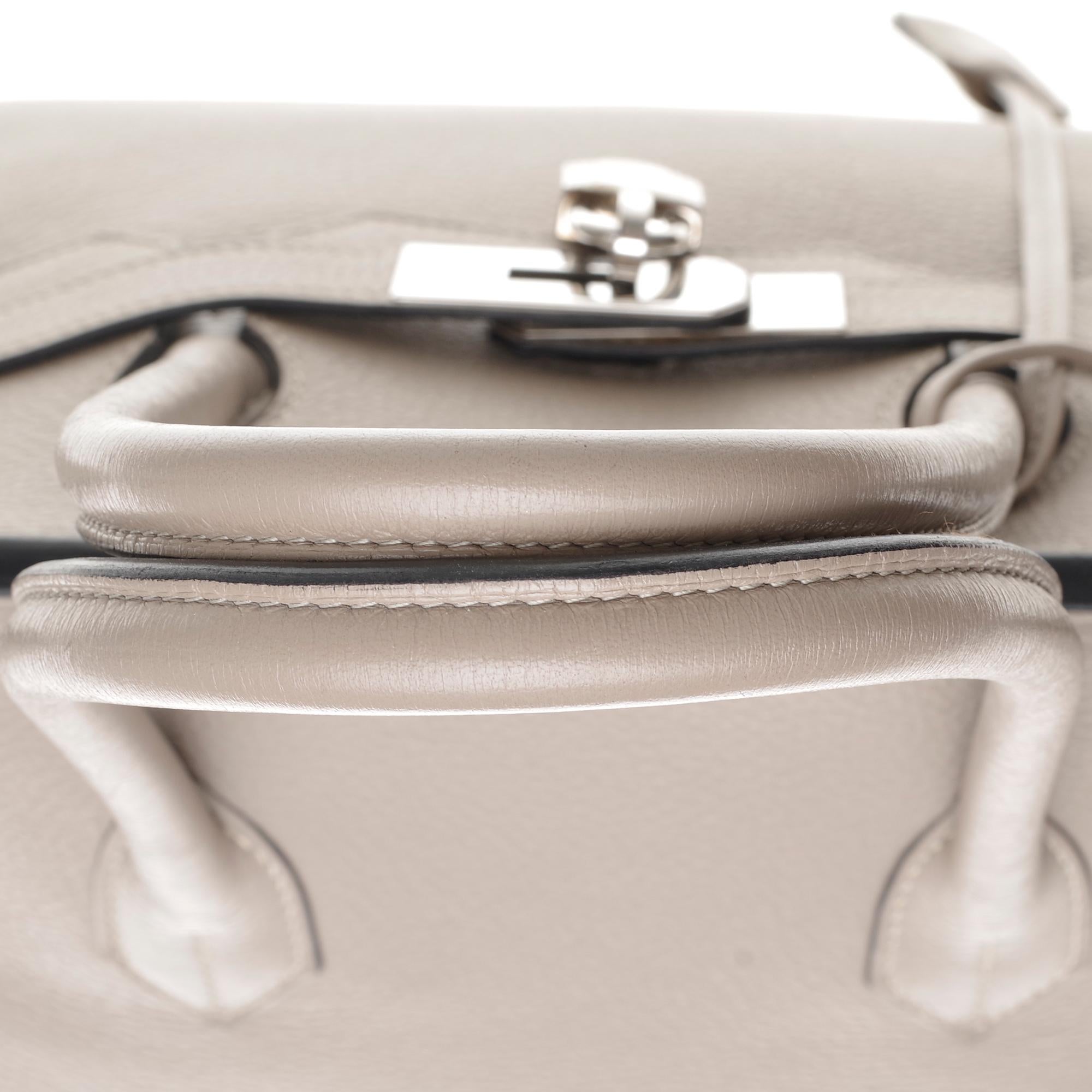 Rare Hermès Birkin 35 handbag in Togo Dove Grey leather, Silver hardware ! 4