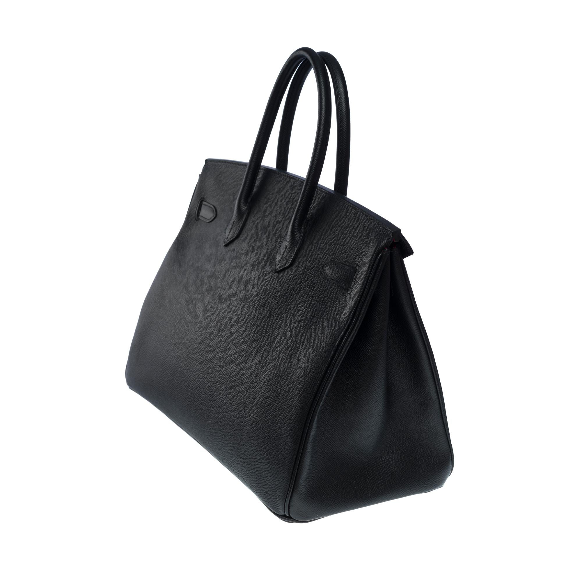 Women's or Men's Rare Hermès Birkin 35 HSS (Special Order) handbag in black epsom leather, BGHW