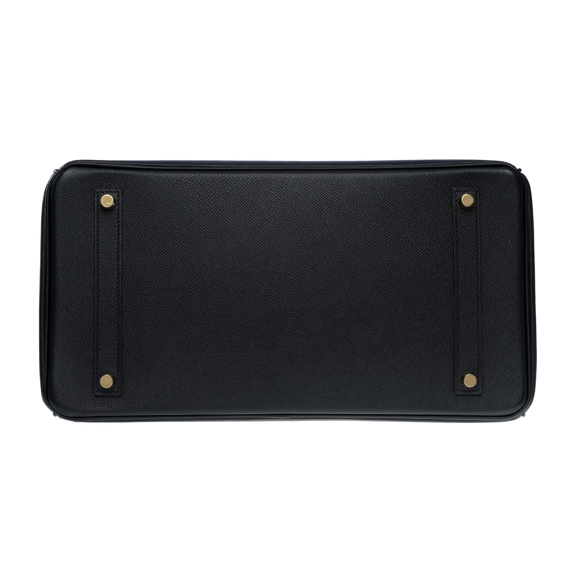 Rare Hermès Birkin 35 HSS (Special Order) handbag in black epsom leather, BGHW 5
