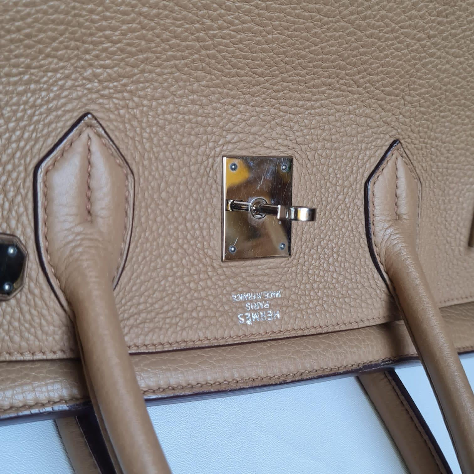 Rare Hermes Birkin 40 Biscuit Togo Leather Bag 5