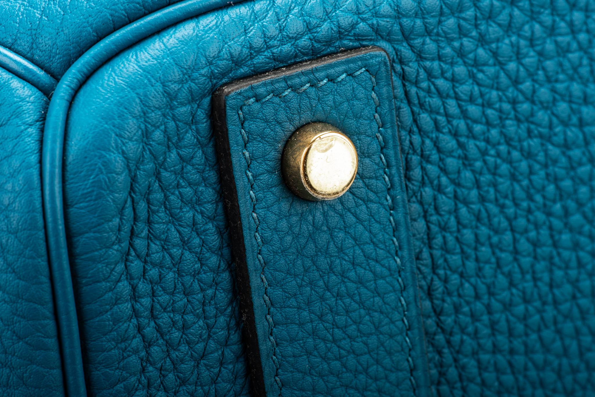 Rare Hermes Birkin Hac 50 Blue Cobalt Bag In Excellent Condition In West Hollywood, CA