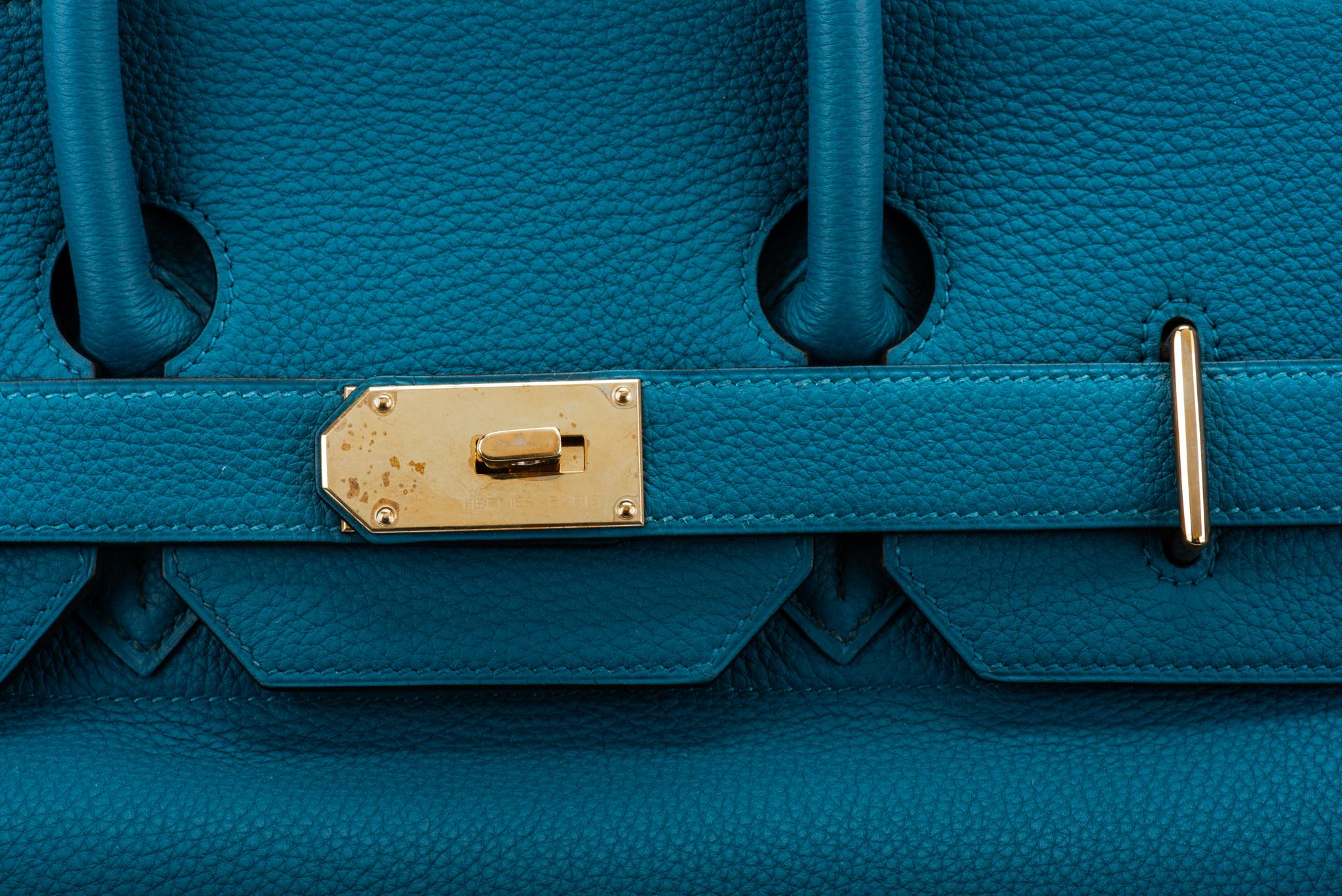 Women's Rare Hermes Birkin Hac 50 Blue Cobalt Bag