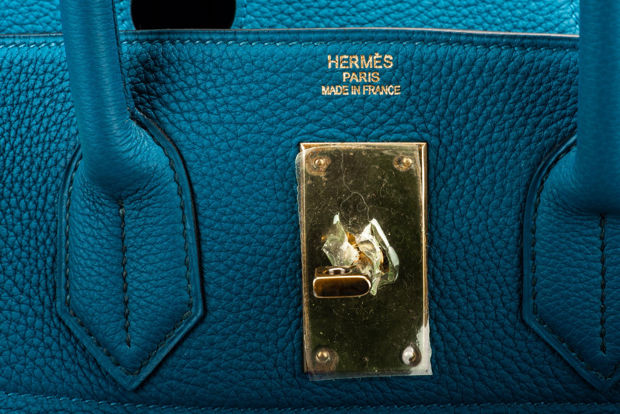 Rare Hermes Birkin Hac 50 Blue Cobalt Bag 2