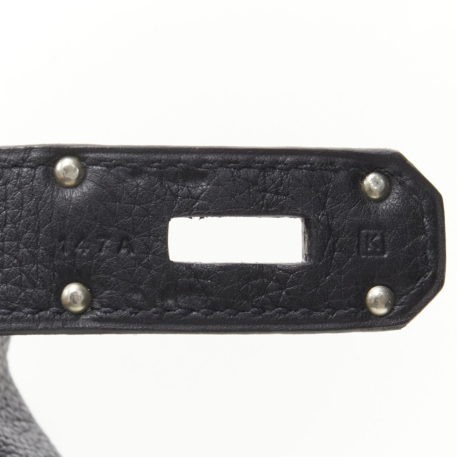 Hermès - Sac à bandoulière long en cuir togo noir « Birkin Jean Paul Gaultier » PHW, rare 6