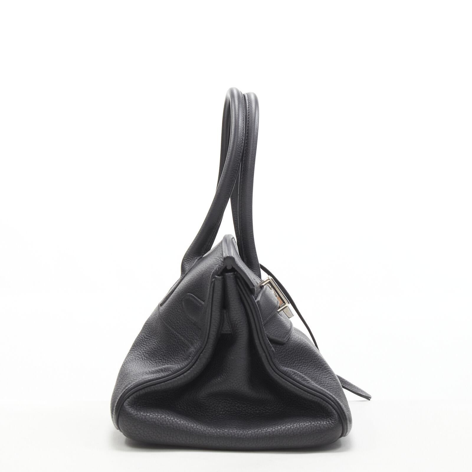  Hermès - Sac à bandoulière long en cuir togo noir « Birkin Jean Paul Gaultier » PHW, rare Pour femmes 