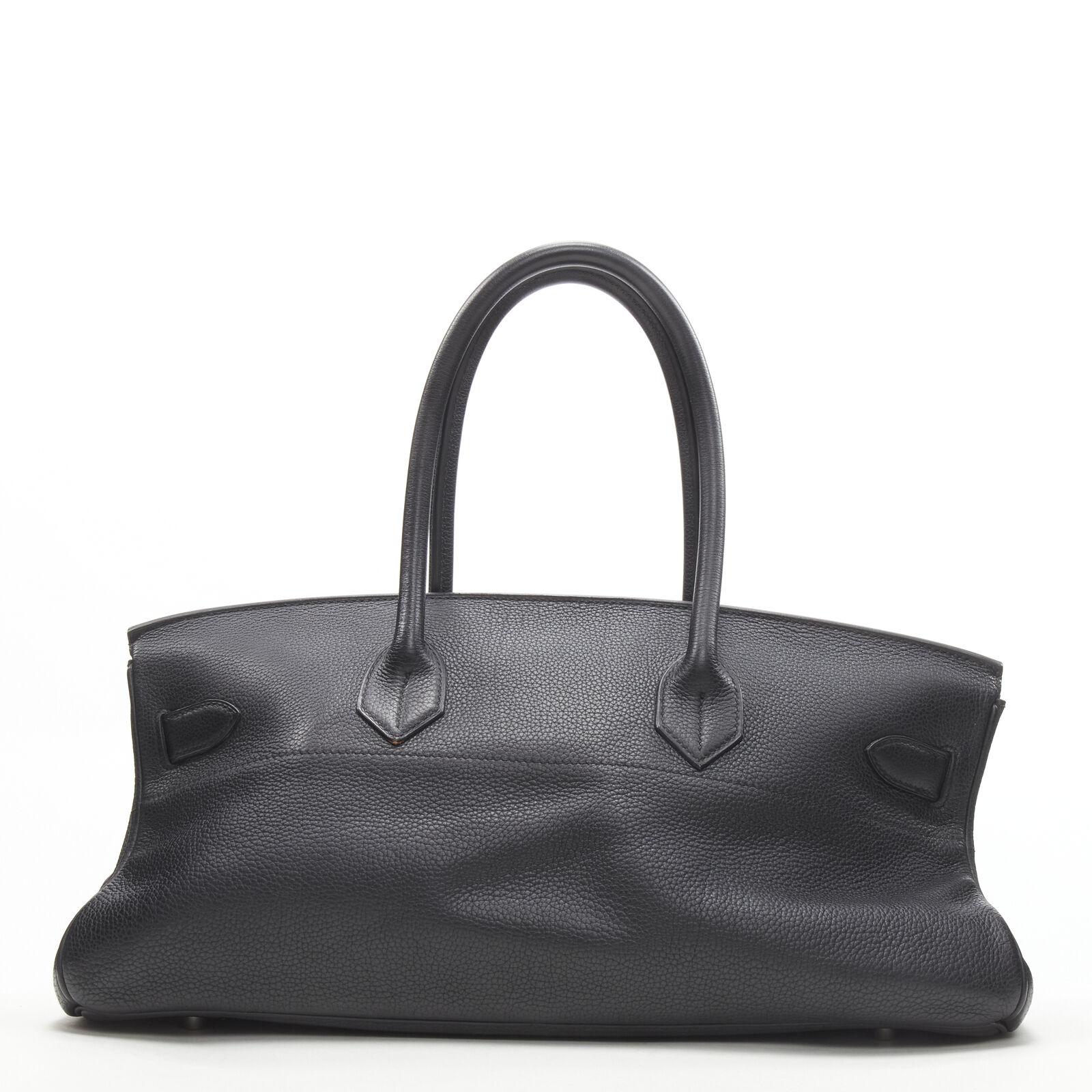 Hermès - Sac à bandoulière long en cuir togo noir « Birkin Jean Paul Gaultier » PHW, rare 1