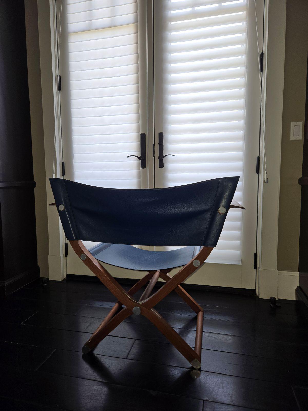 Rare fauteuil pliant Foldes Blue Pippa Bon état à Culver City, CA