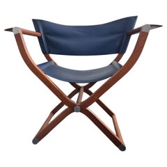 Rare Hermes Blue Pippa folding armchair