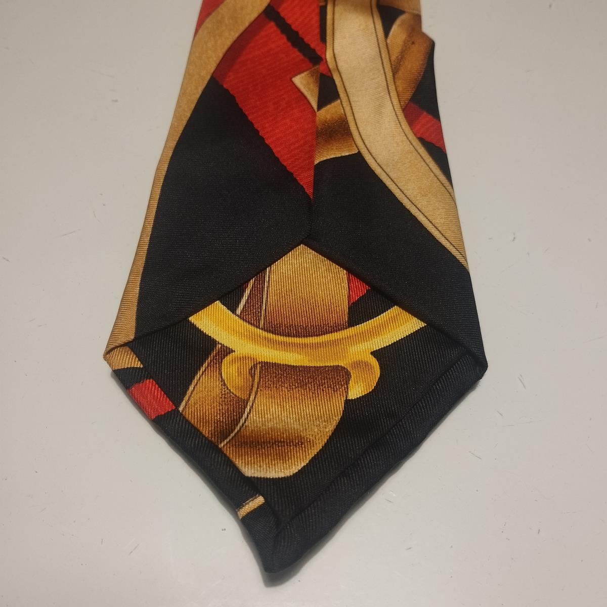 Rare Hermès Buckles Silk Tie For Sale 2