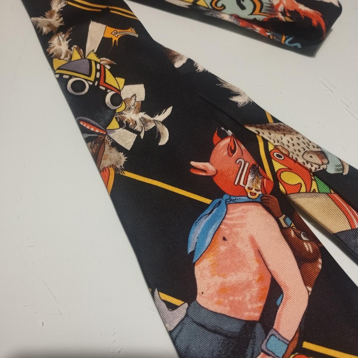 Rare Hermès Circus Silk Tie In Excellent Condition For Sale In Gazzaniga (BG), IT