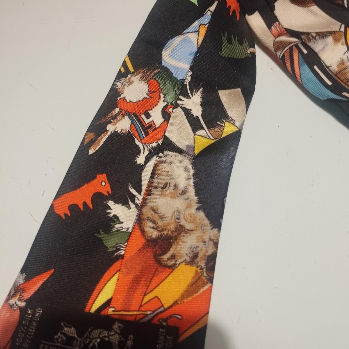 Men's Rare Hermès Circus Silk Tie For Sale