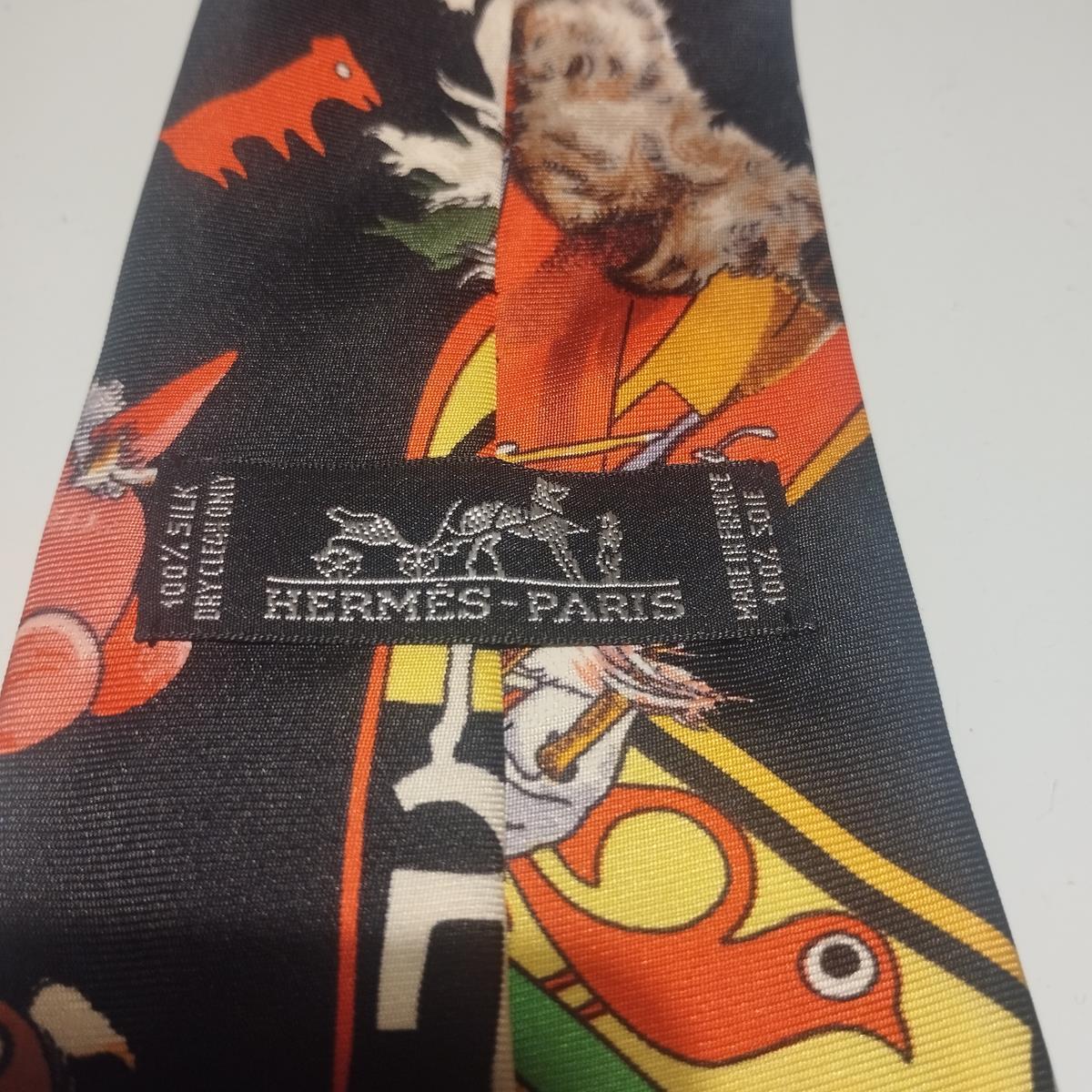 Rare Hermès Circus Silk Tie For Sale 1