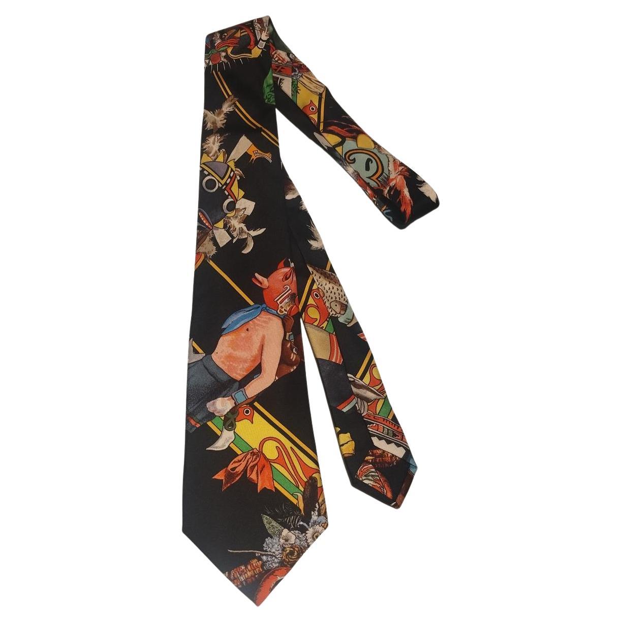 Rare Hermès Circus Silk Tie For Sale