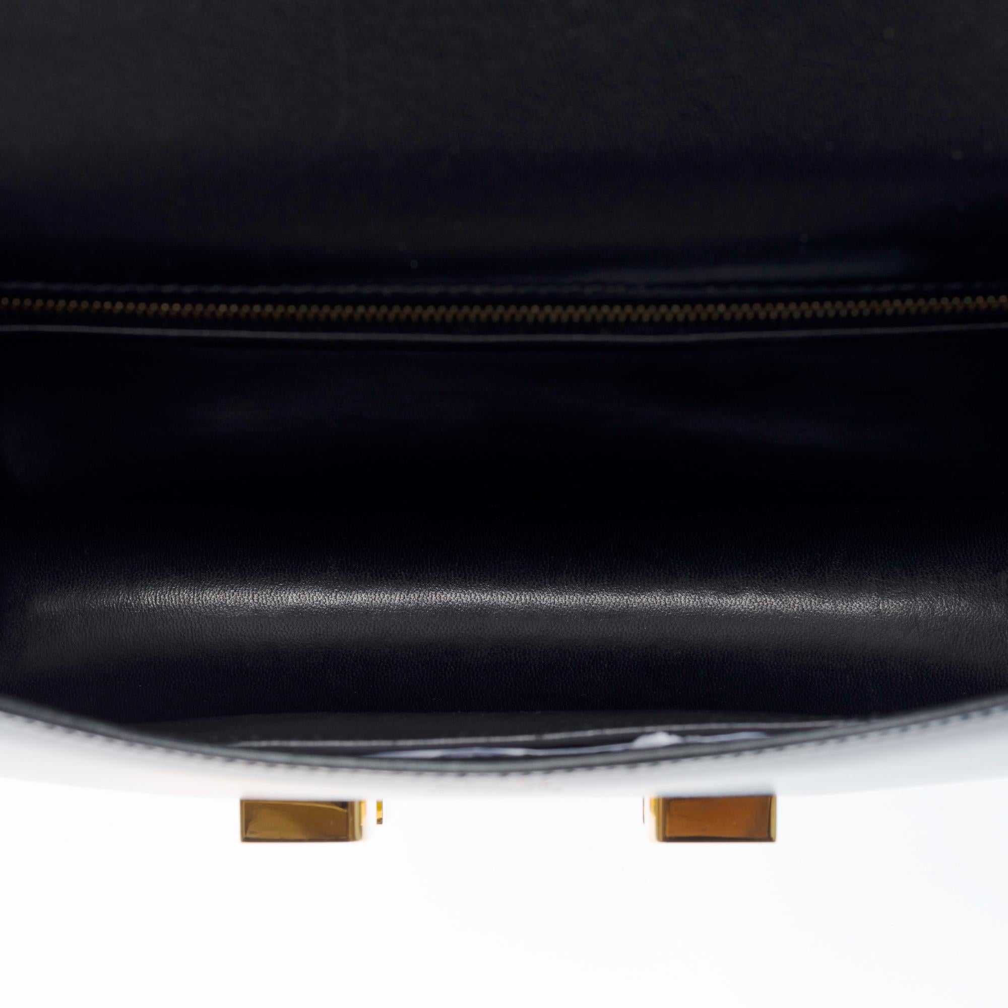 Rare Hermès Constance 23 shoulder bag in  Black Box Calfskin Leather , GHW For Sale 4