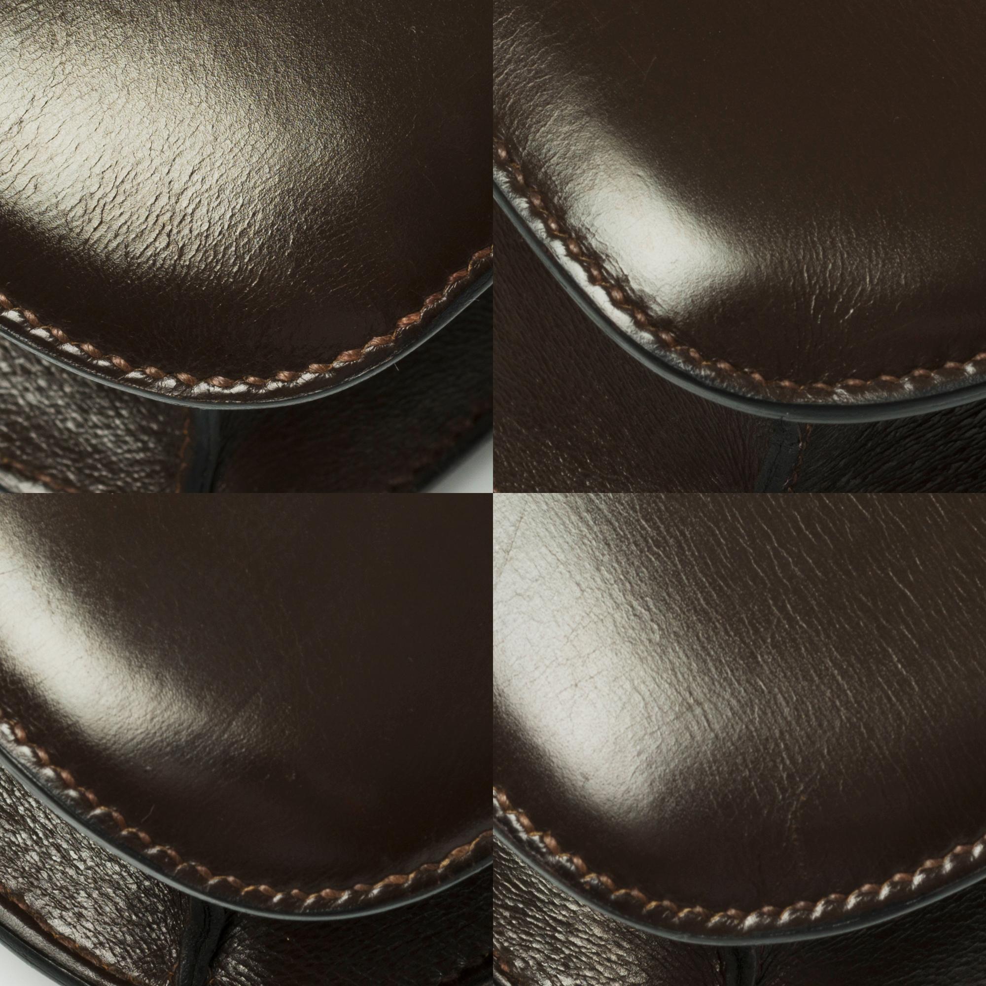 Rare Hermes Constance 23 shoulder bag in brown calfskin leather, gold hardware ! 4