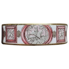 Rare Hermès Enamel Bracelet Wedgwood Pink Ghw Size GM 70