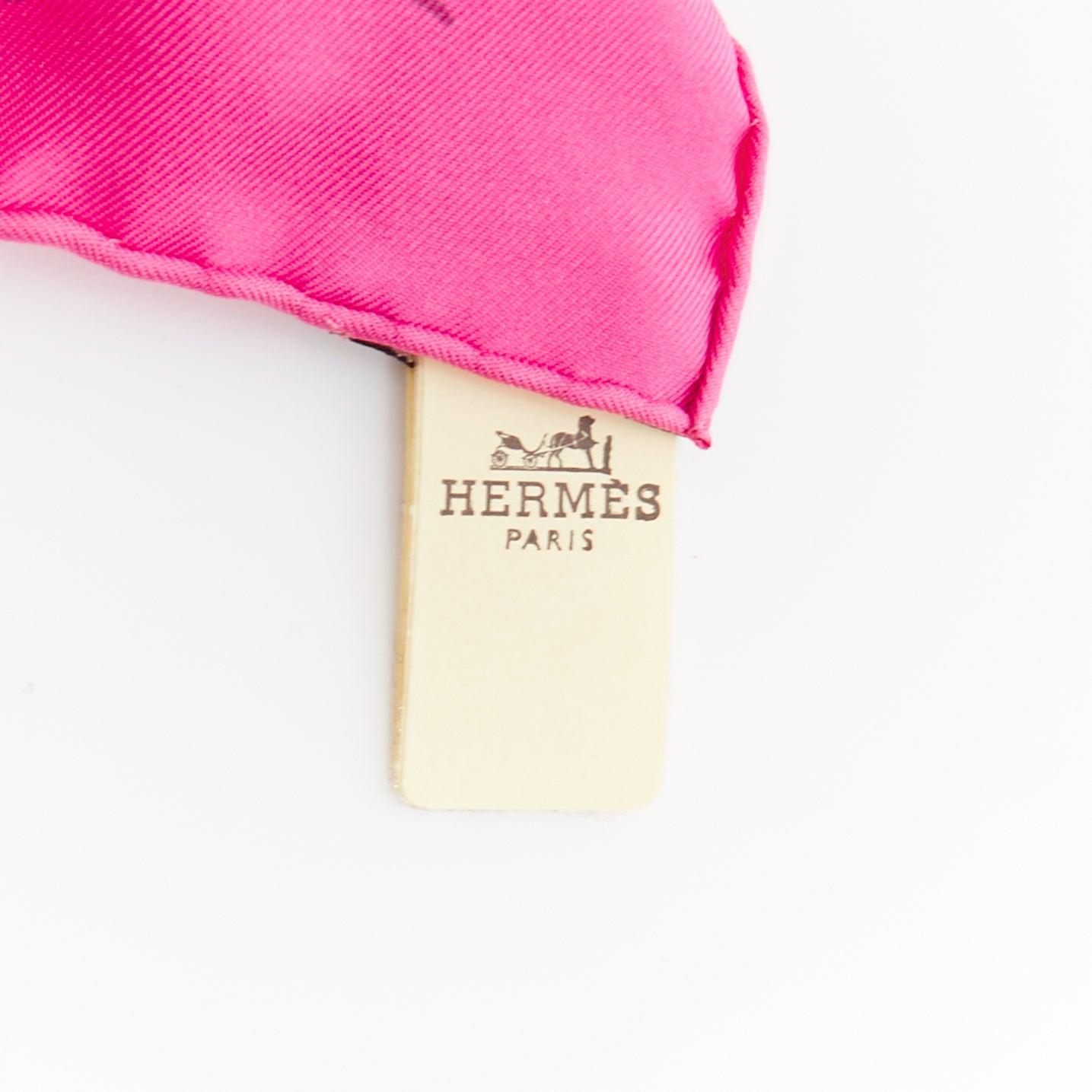 Seltener HERMES Fairytales Philippe Dauchez Carre Schal mit rosa Twill-Druck 90cm im Angebot 5
