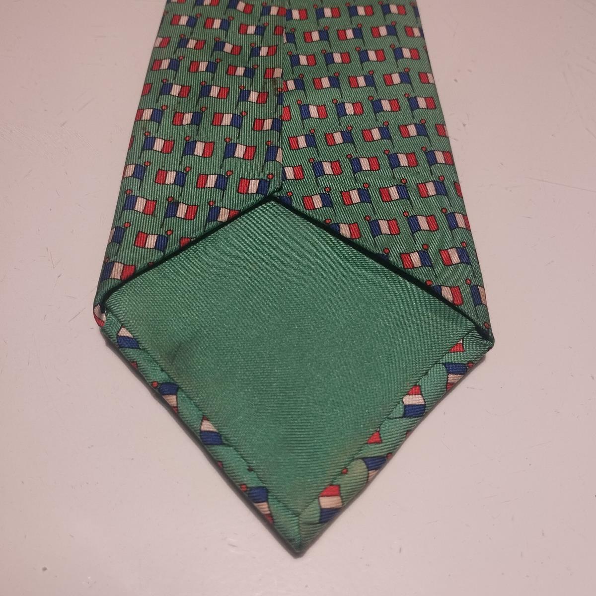 Rare Hermès French Flag Silk Tie For Sale 1