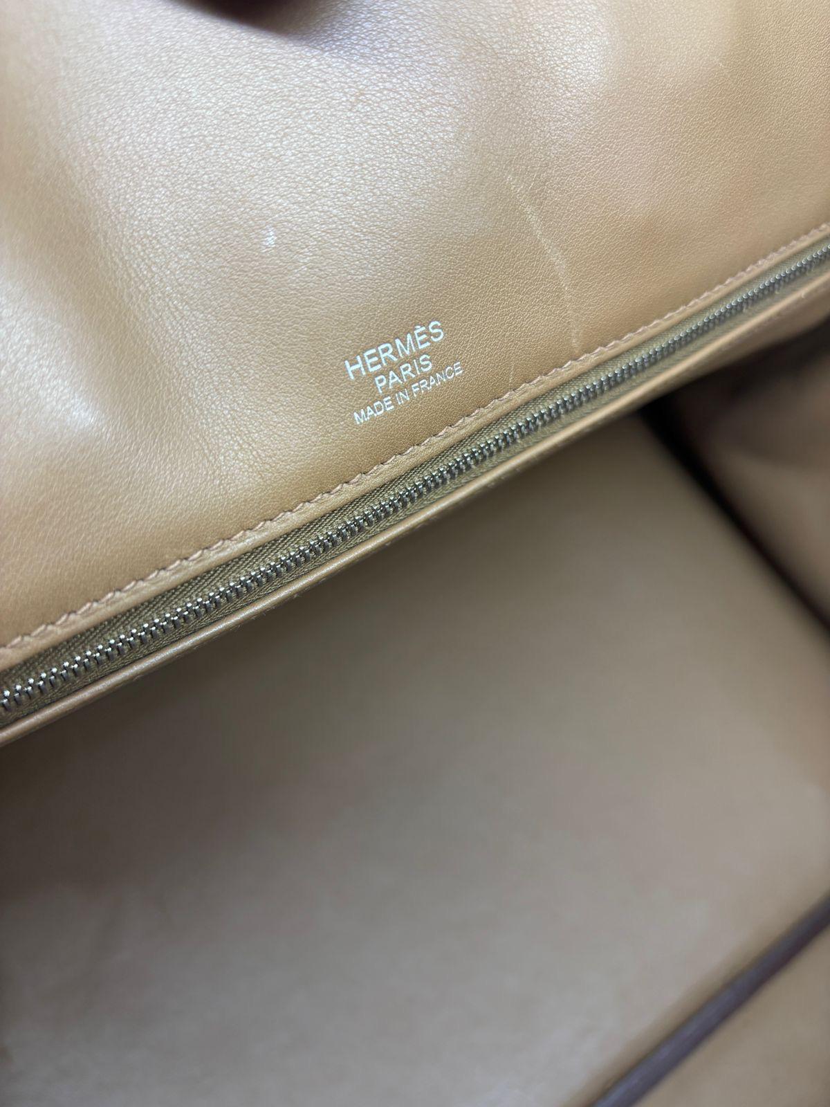 Rare Hermes Gold Swift Leather Shadow Birkin 35 Bag 5