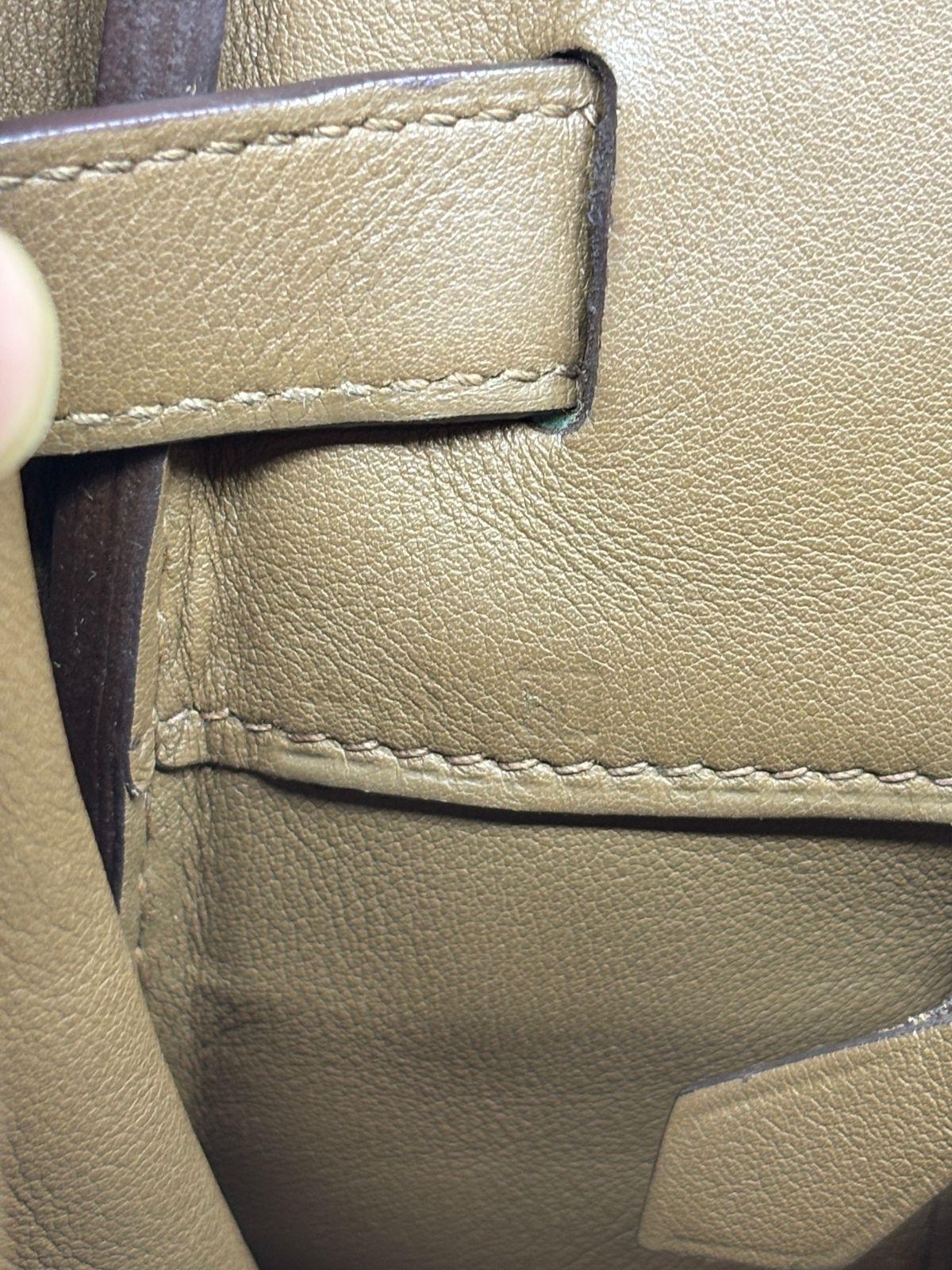 Brown Rare Hermes Gold Swift Leather Shadow Birkin 35 Bag