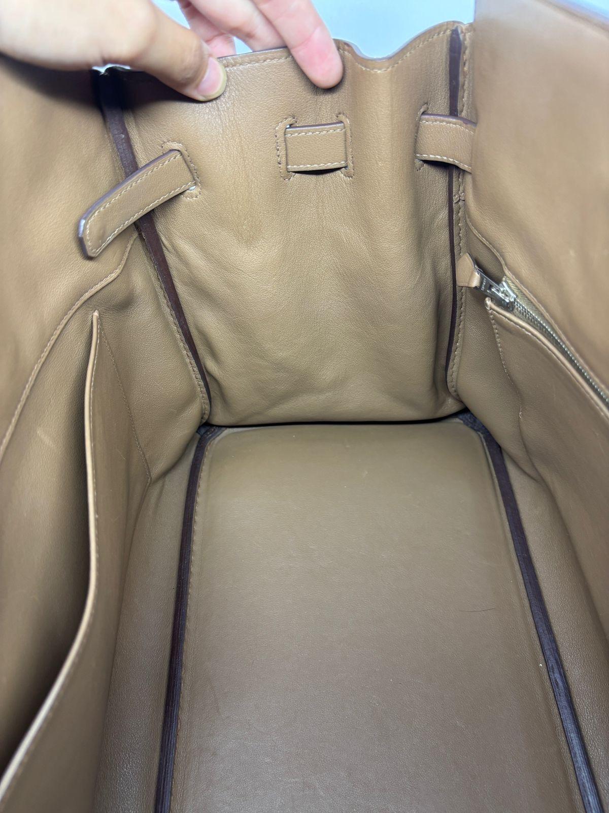 Rare Hermes Gold Swift Leather Shadow Birkin 35 Bag 1