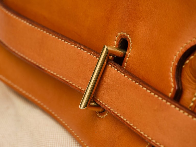 Hermès Haut à Courroies Brown Leather Handbag (Pre-Owned)