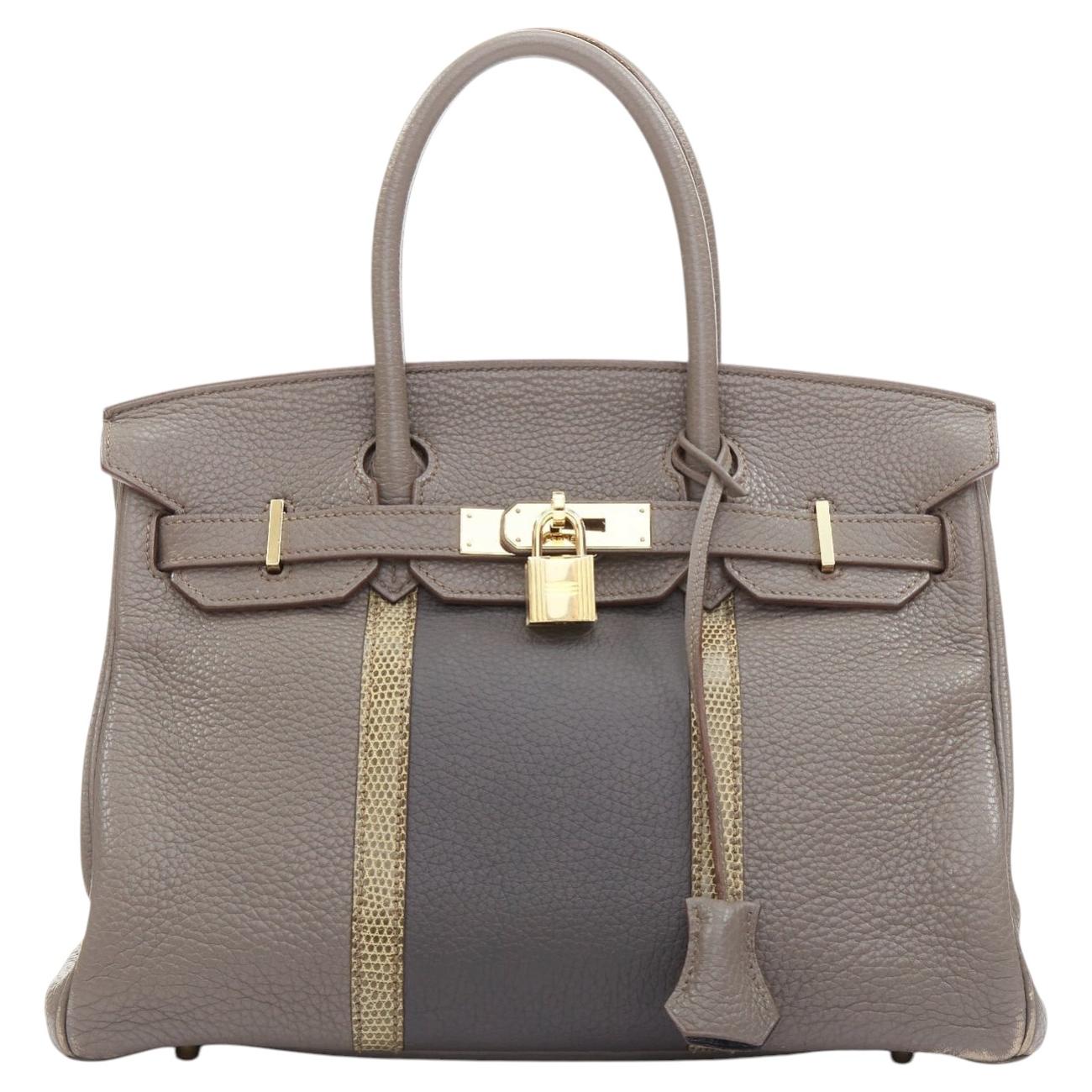 rare HERMES Jean Paul Gaultier Birkin 30 Club grey leather top handle bag