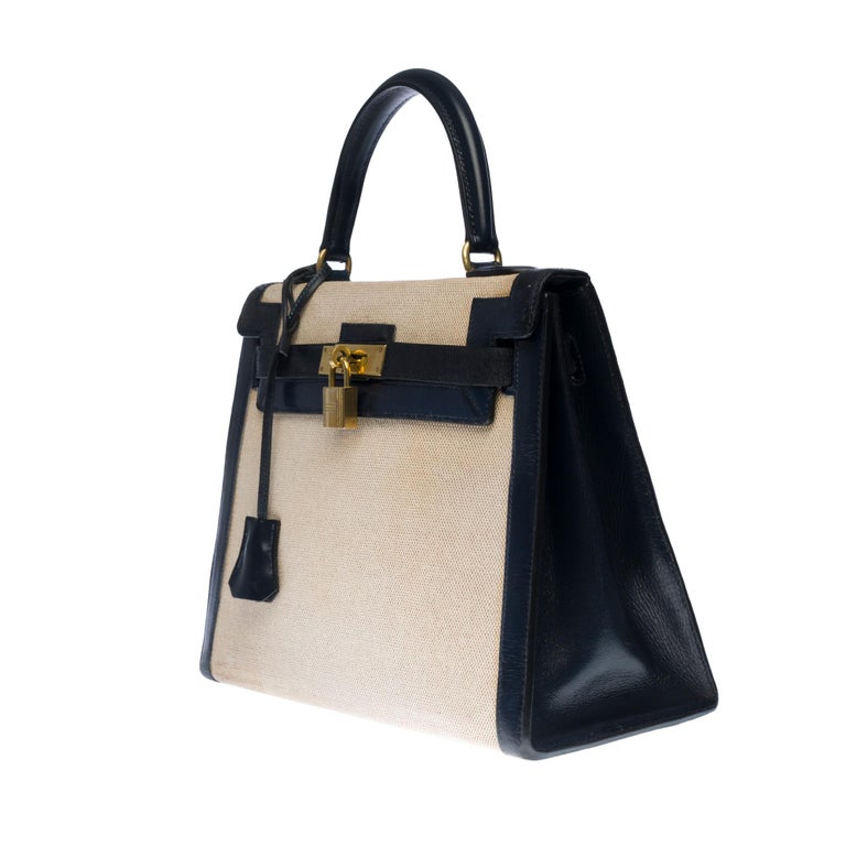 Kelly 28 leather handbag Hermès Camel in Leather - 17261618