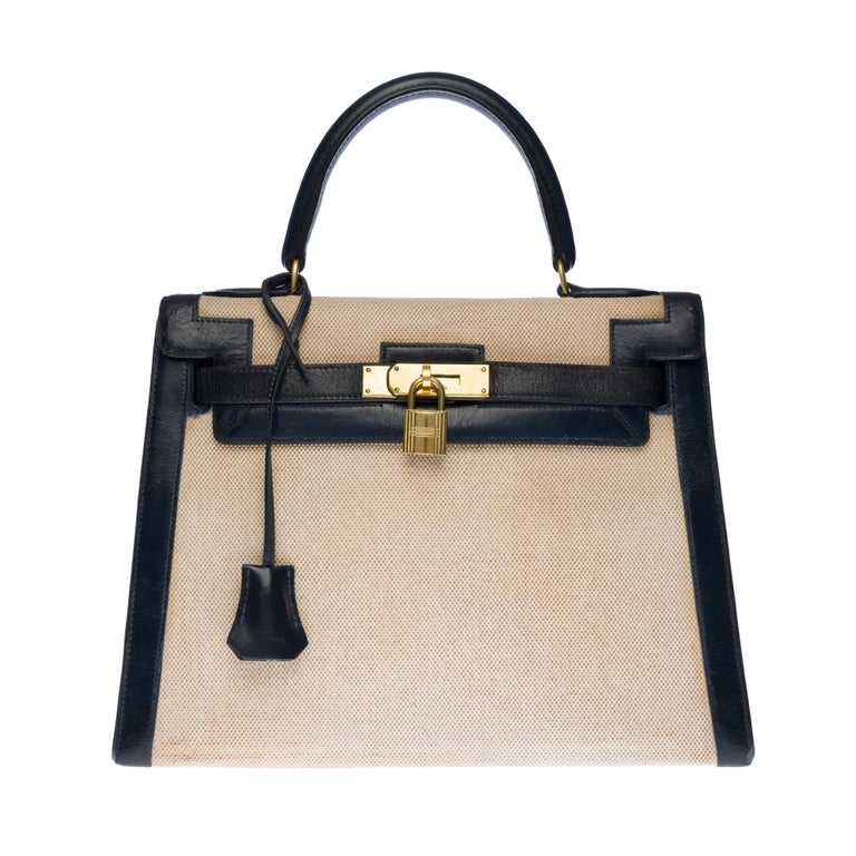 Hermès - Authenticated Kelly 28 Handbag - Leather Beige Plain for Women, Never Worn