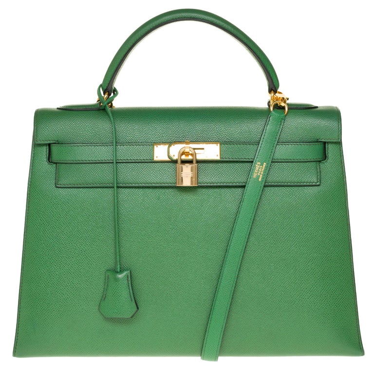 Rare Hermes Mini Kelly 20 cm Sellier Bag Green Courchevel Leather GHW at  1stDibs