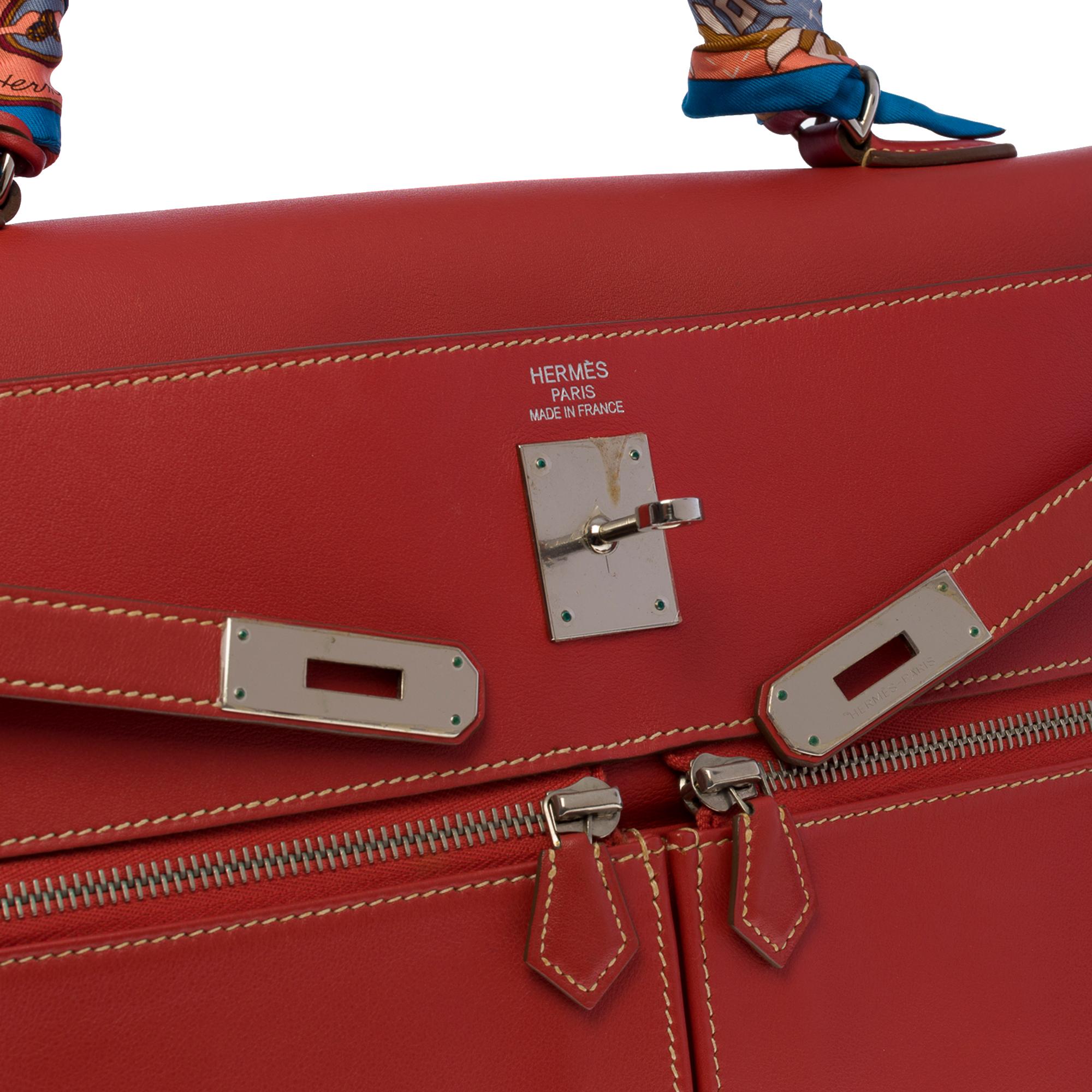 Seltener Hermès Kelly Lakis 35 Handtaschenriemen aus sanguinischem Mauerkalbsleder, PHW für Damen oder Herren