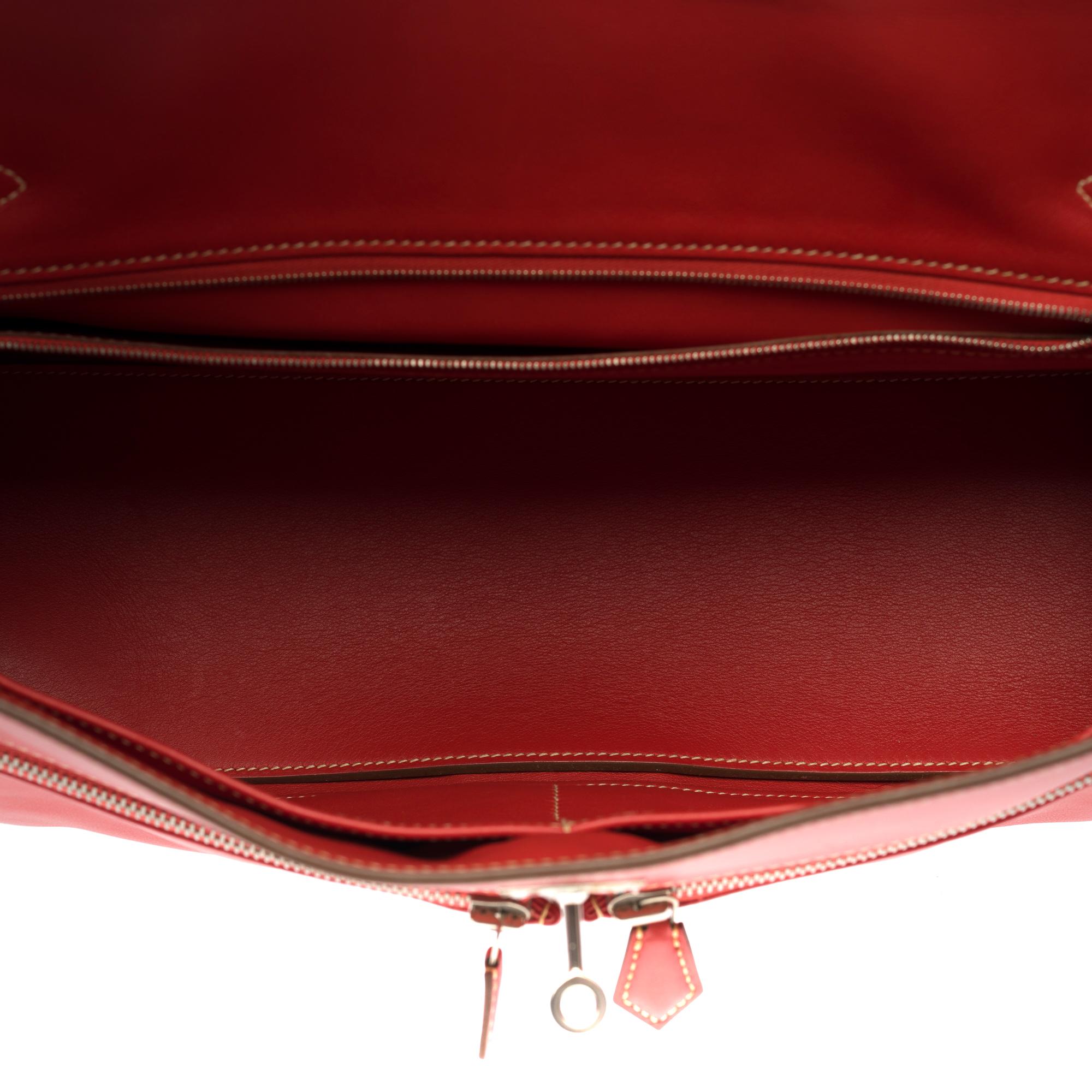 Seltener Hermès Kelly Lakis 35 Handtaschenriemen aus sanguinischem Mauerkalbsleder, PHW 2