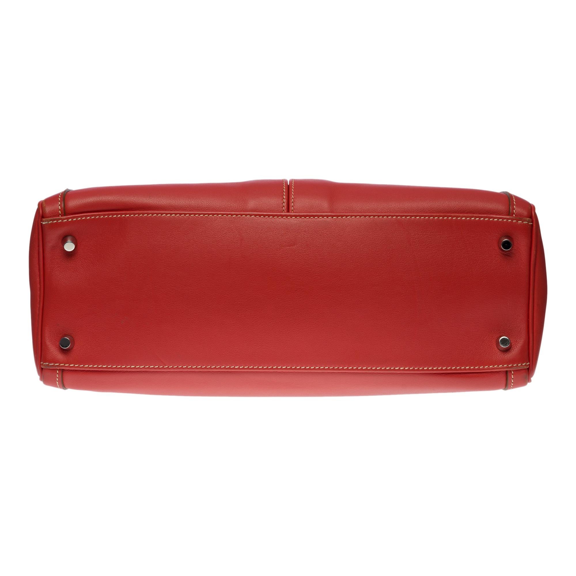 Seltener Hermès Kelly Lakis 35 Handtaschenriemen aus sanguinischem Mauerkalbsleder, PHW 4