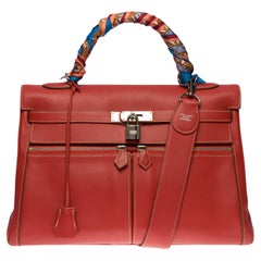 Seltener Hermès Kelly Lakis 35 Handtaschenriemen aus sanguinischem Mauerkalbsleder, PHW