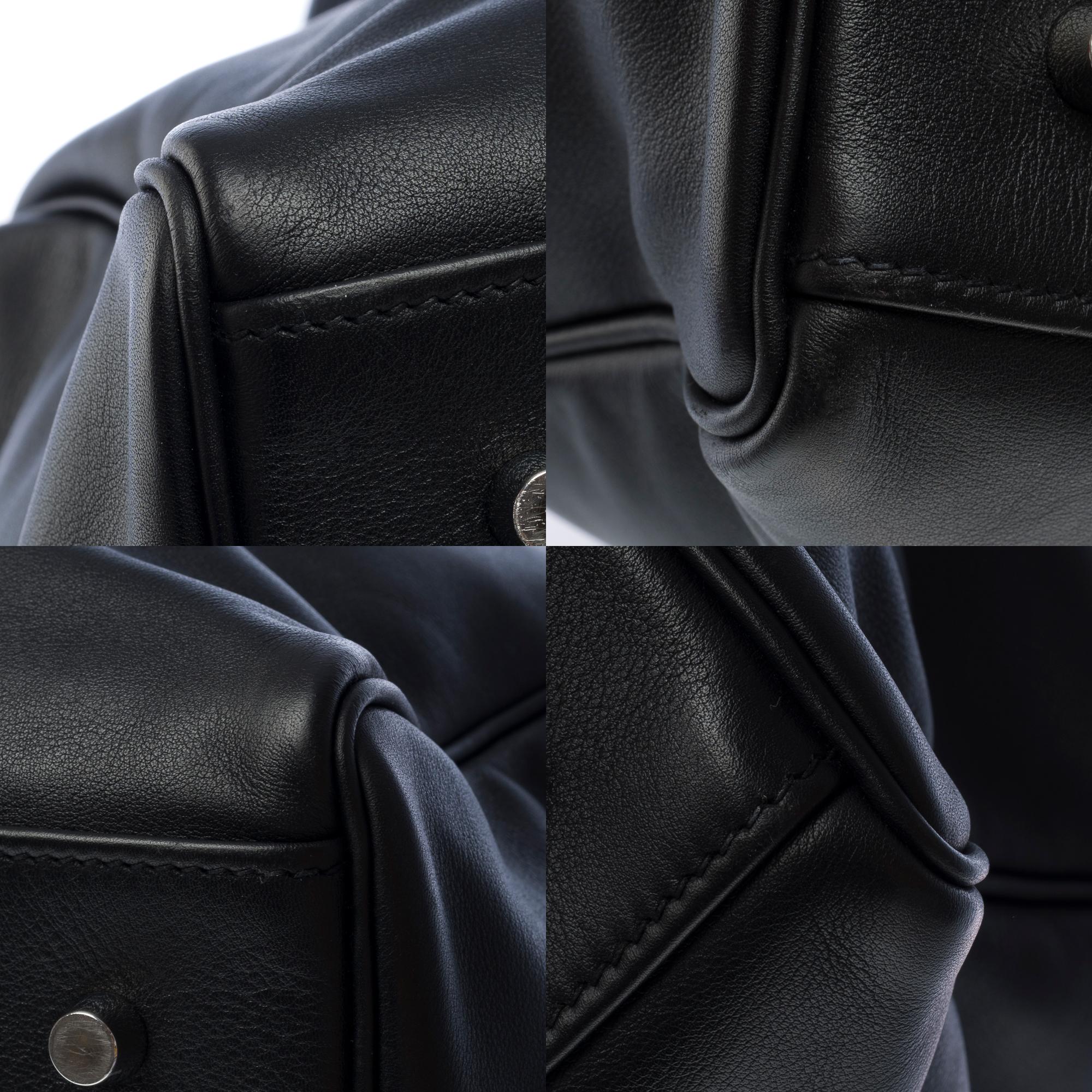 Rare Hermès Kelly Relax 50 retourne Week-end bag inBlack Swift leather, SHW 7