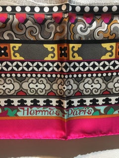 RARE Hermes La Femme Aux Semelles de Vent Silk Scarf in Pink