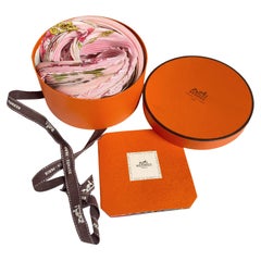 Rare Hermès LES PETITS PRINCES Pink Plissé Silk Scarf NIB