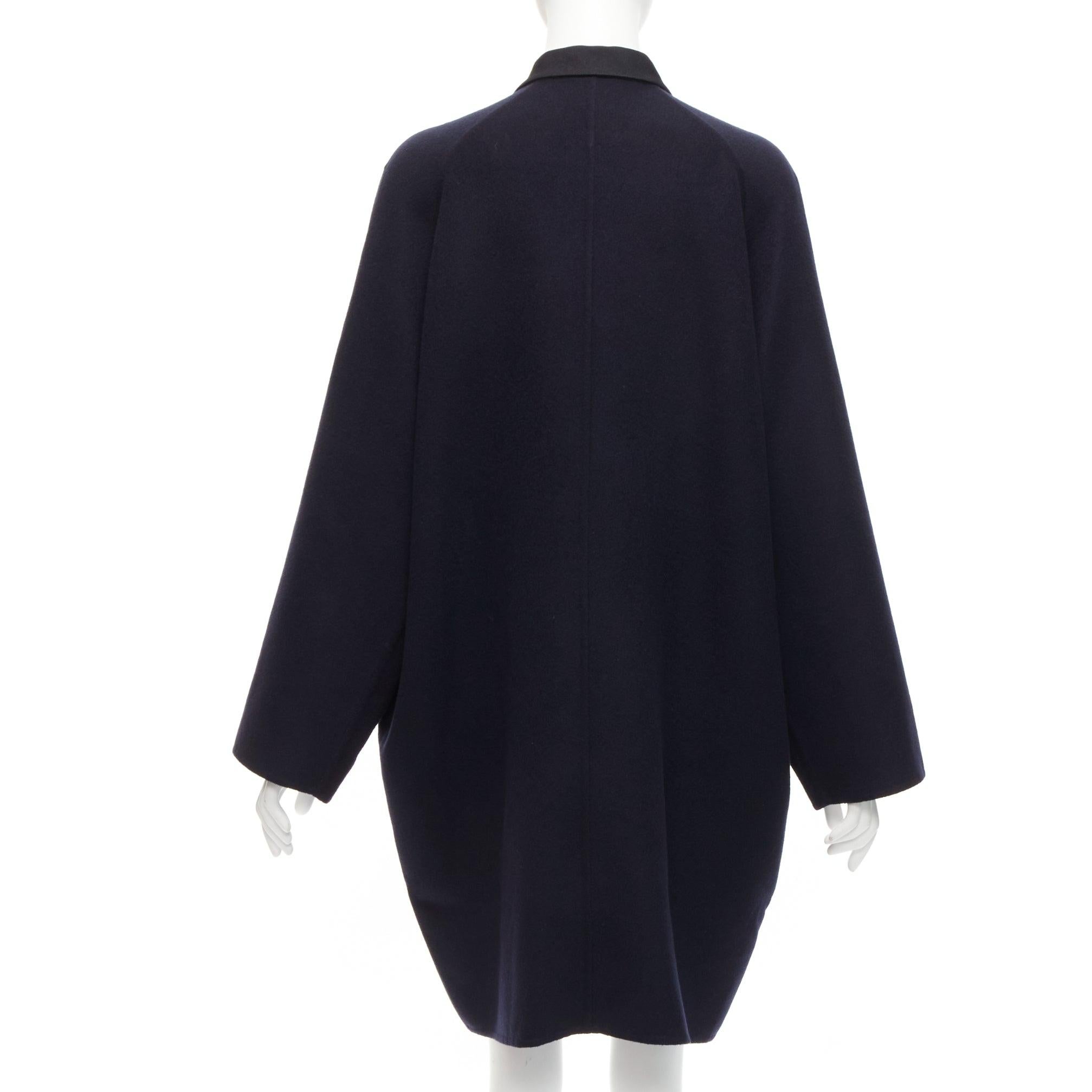 rare HERMES Martin Margiela double faced cashmere oversized cocoon coat FR42 XL For Sale 1