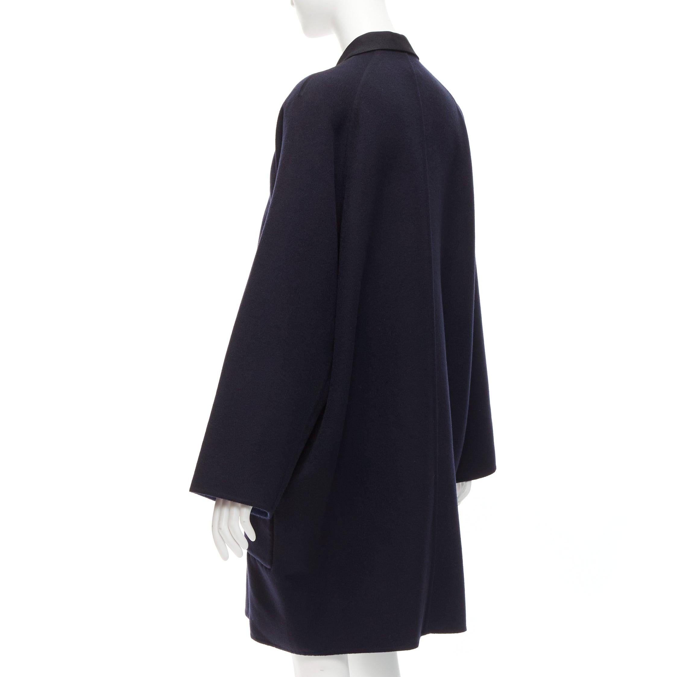 rare HERMES Martin Margiela double faced cashmere oversized cocoon coat FR42 XL For Sale 3