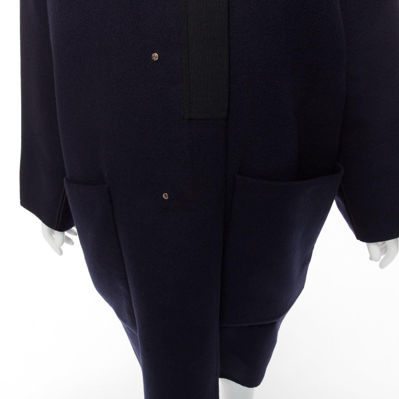 rare HERMES Martin Margiela double faced cashmere oversized cocoon coat FR42 XL For Sale 3