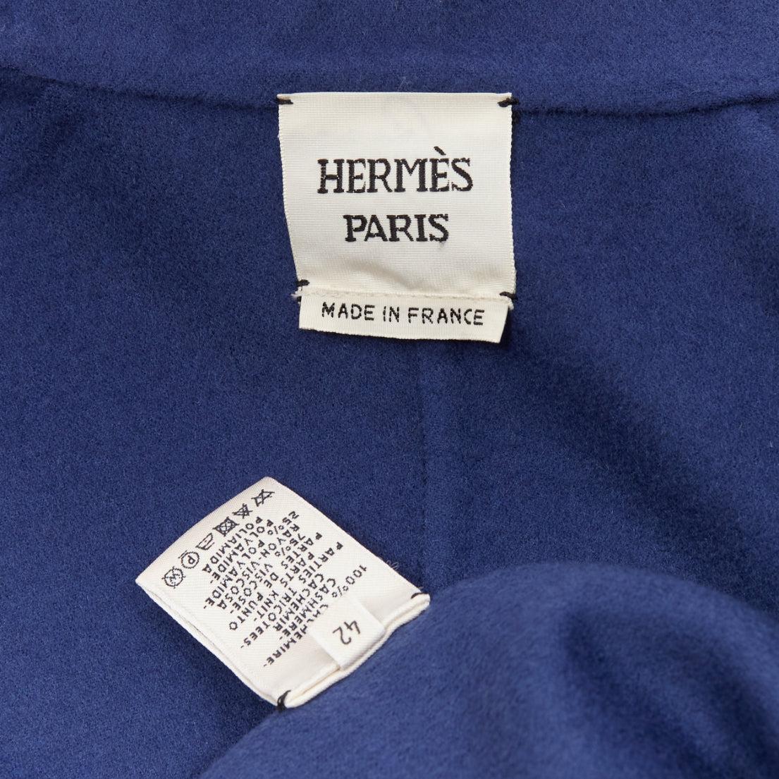 rare HERMES Martin Margiela double faced cashmere oversized cocoon coat FR42 XL For Sale 5