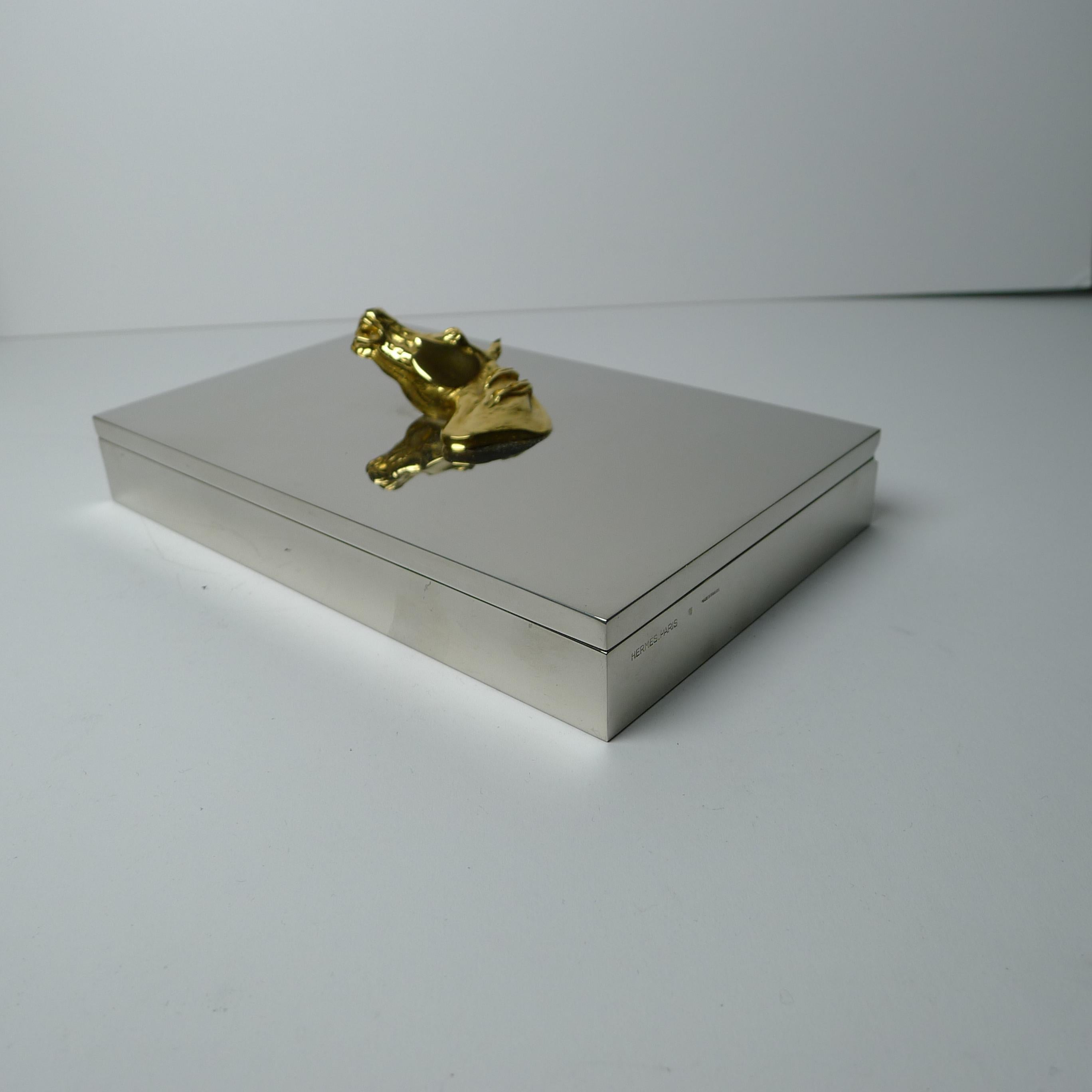 Seltene Hermès, Paris Reiter / Pferdebox um 1970 (Ende des 20. Jahrhunderts) im Angebot