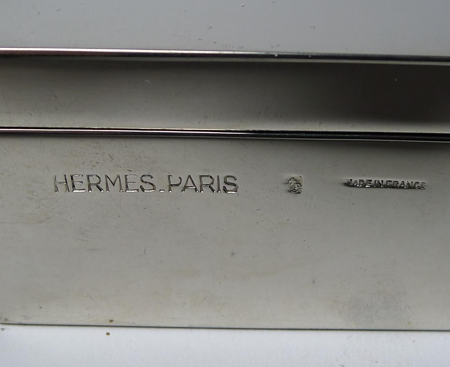 Seltene Hermès, Paris Reiter / Pferdebox um 1970 im Angebot 1