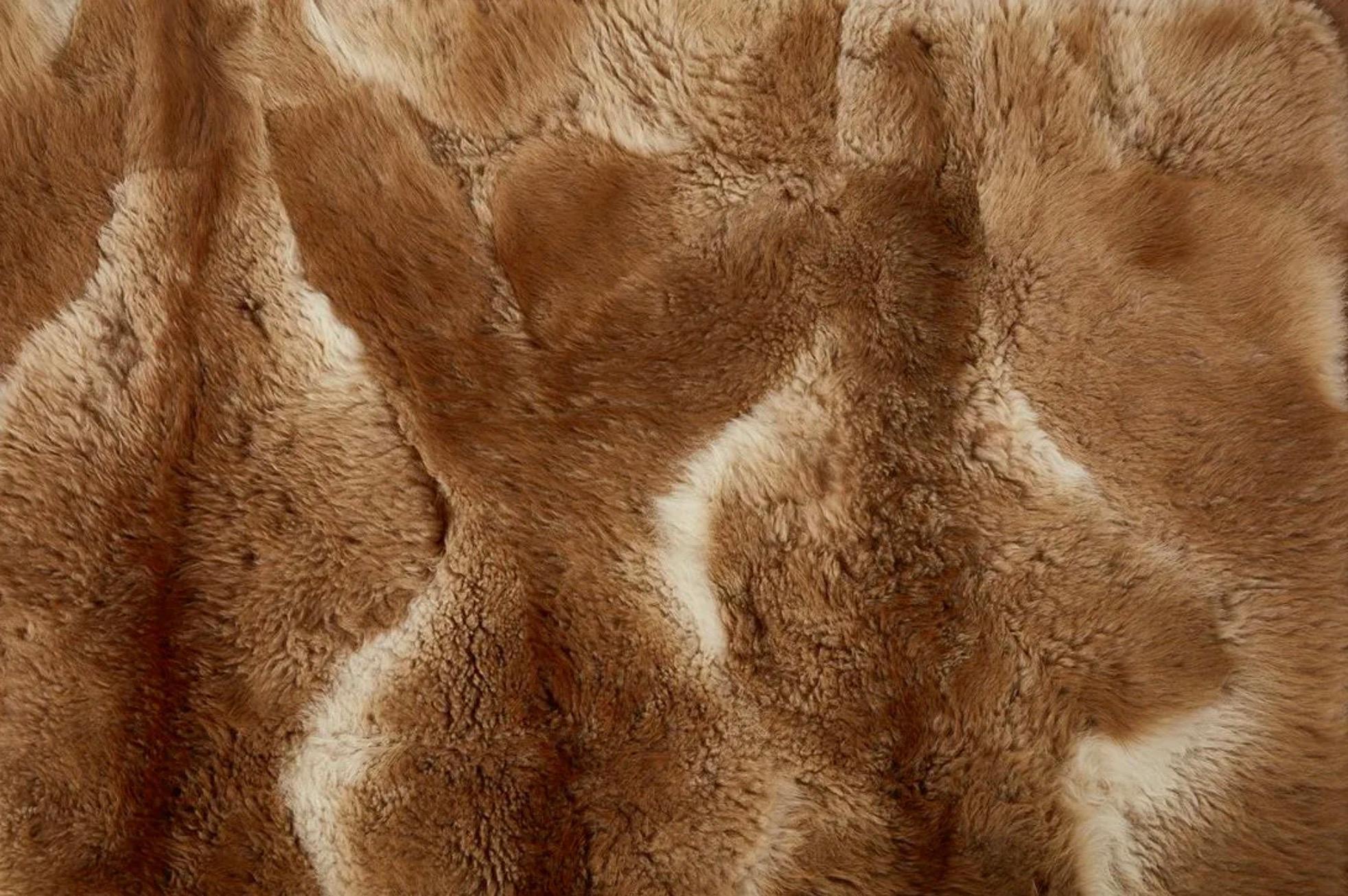 Fourrure Rare Hermès Paris Guanaco Fur and Wool Blanket, c 1980s France, Signed en vente