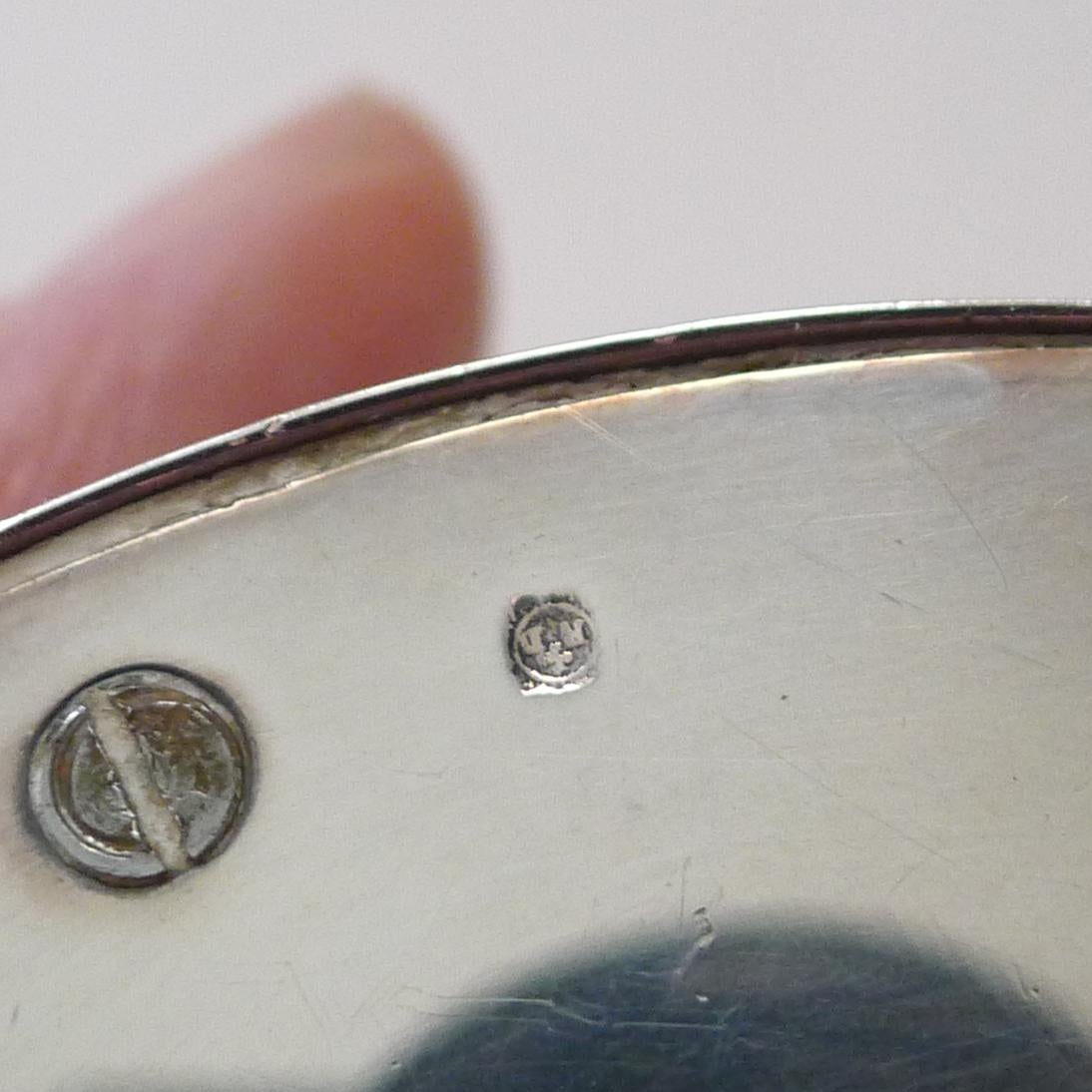 Rare Hermès, Paris Sterling Silver Chain Link Desk Compass c.1960 5