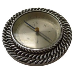 Rare Hermès, Paris Sterling Silver Chain Link Desk Compass c.1960