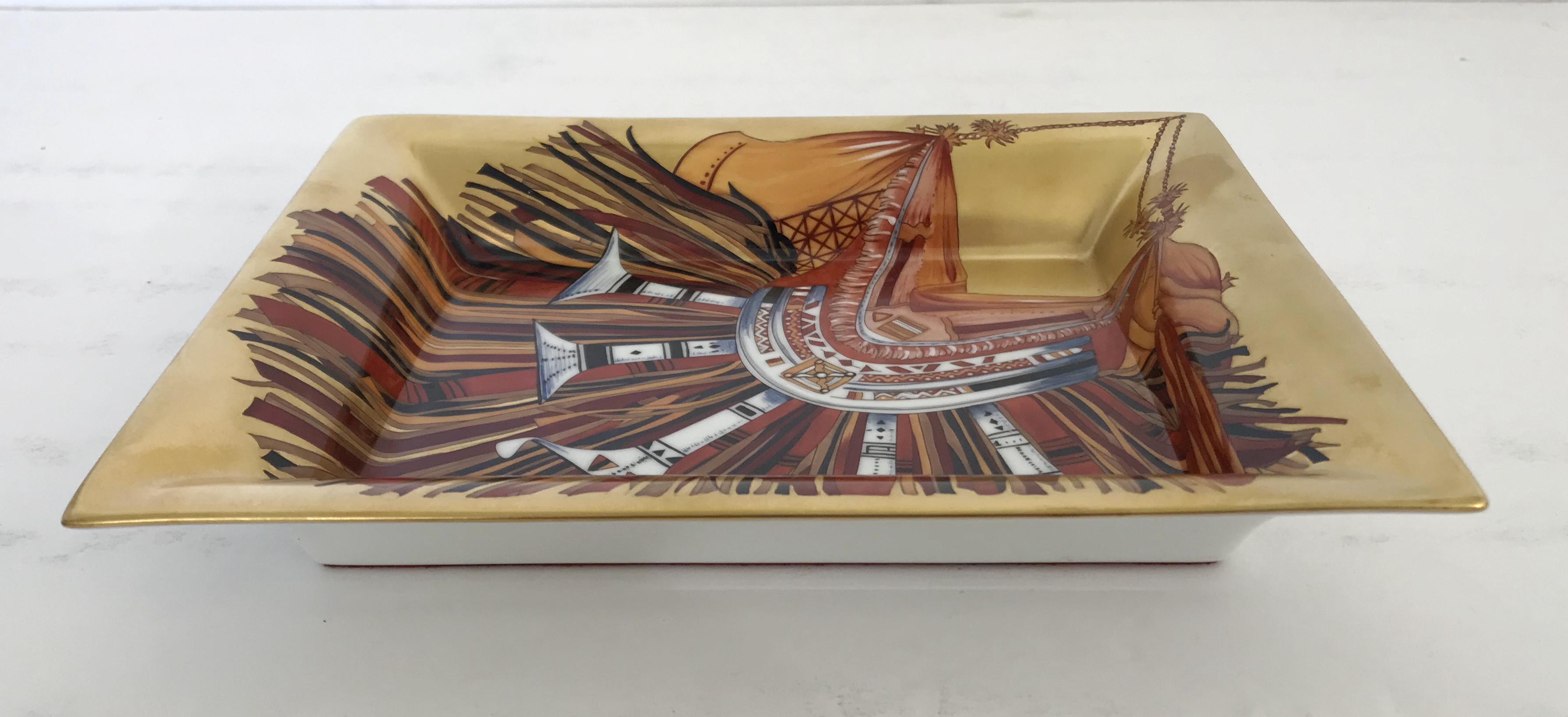 French Rare Hermes Porcelain Tray For Sale