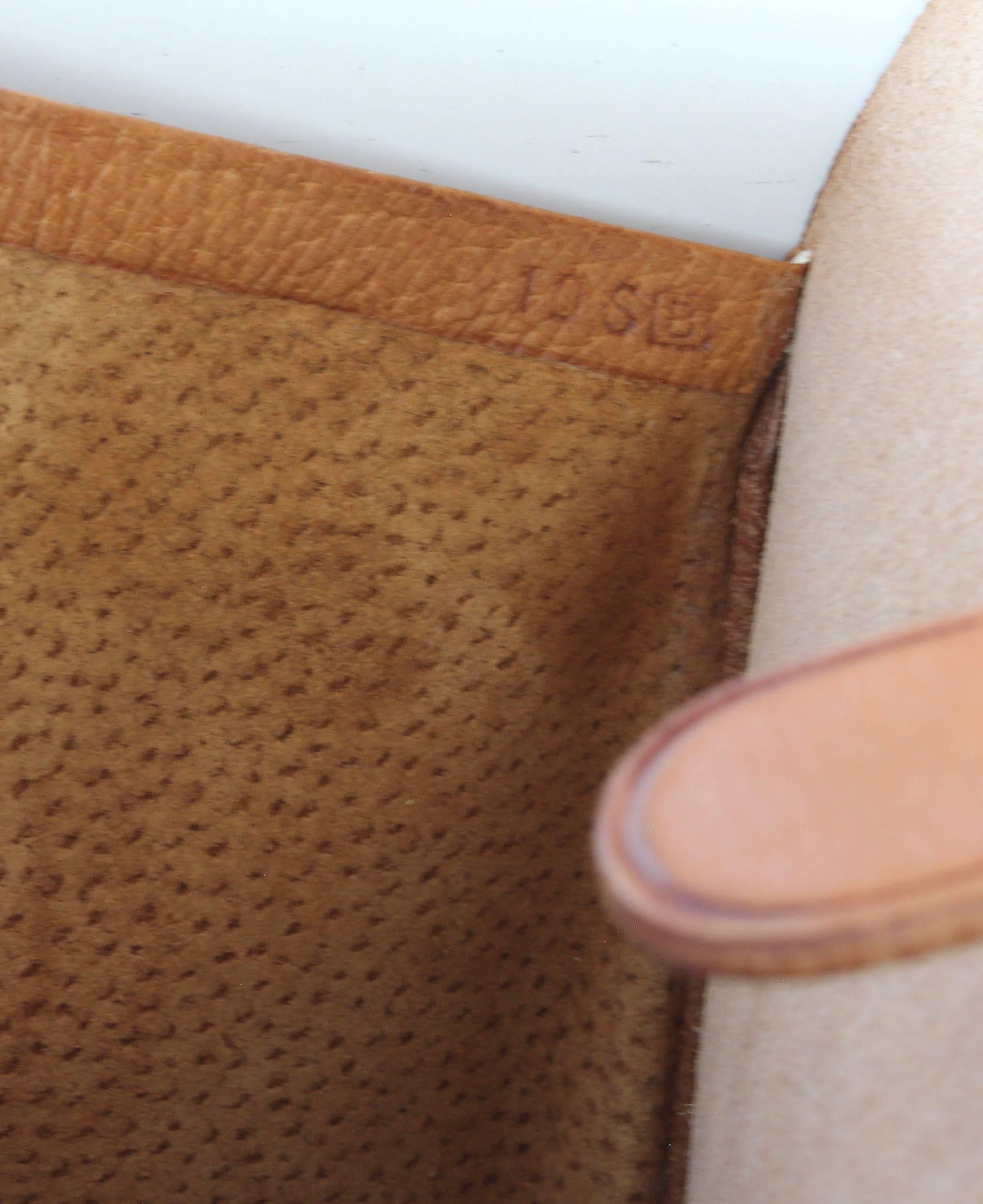 Rare Hermès Sacoche Pour Selle Sac à dos Veau Natural Leather 1998 7