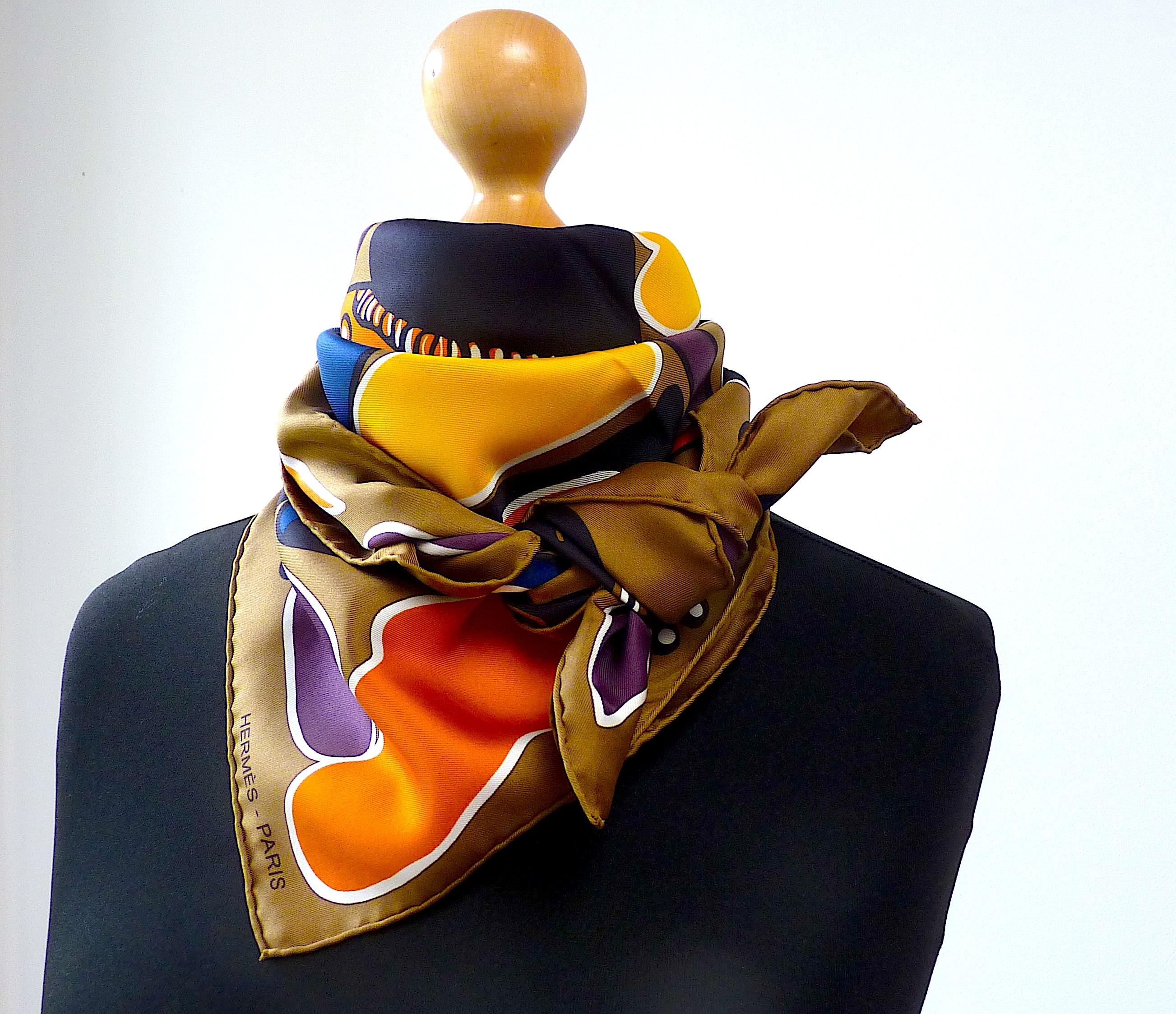 Marron Rare Foulard Hermes Brand New with Box 