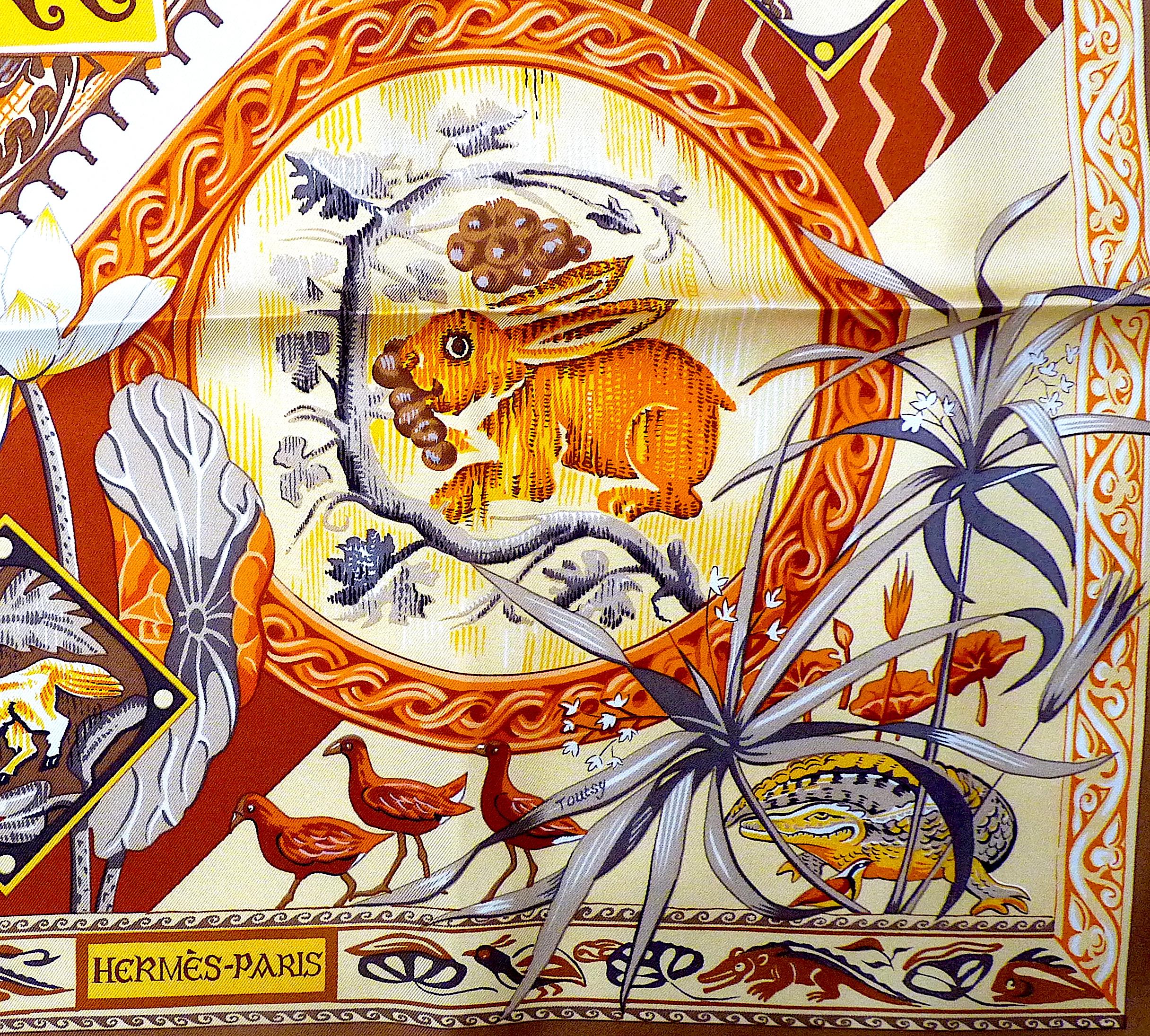 Rare Hermes Scarf BRAND NEW with Hermes Box 